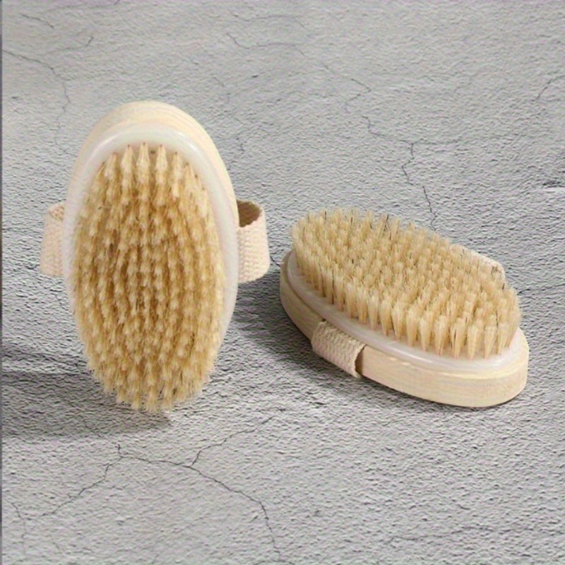 1pc wooden detachable extended handle body brush hypoallergenic exfoliating massage brush for back sensitive light beige no fragrance battery free bath shower tool back scrubber for shower ergonomic bath tool durable bath accessory Product details 5
