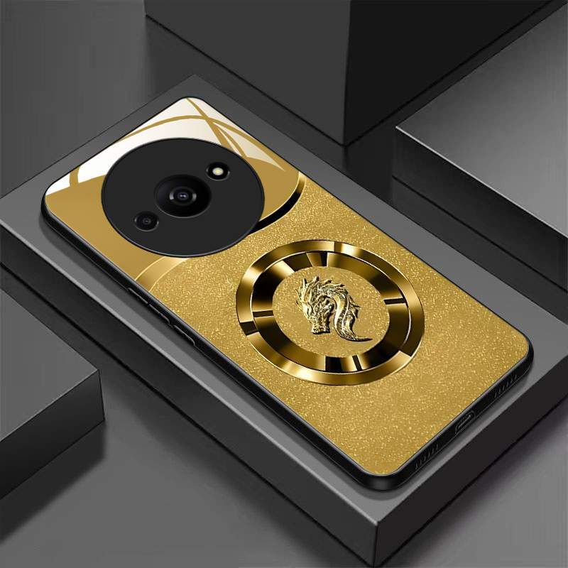 TEMU Tempered Glass Phone Case Suitable For Redmi A3 Poco C61 A3x Ultra-thin Hard Cover With High-end Luxury Pattern Bla070