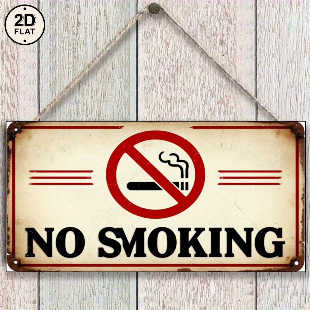 2d flat rustic white wooden no smoking no vaping sign red
