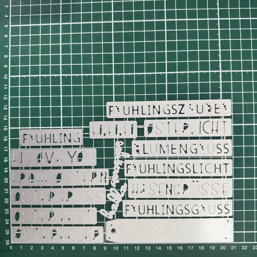 Image of Set Of Metal Cutting Dies For New Easter And Spring Phrases, Perfect For Paper Crafting, Including Molds And Stencils For Photo Albums