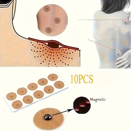 10 30 60pcs magnetic stickers no batteries needed reusable self relaxation stickers relieve pain stress and muscle tension portable home body care stickers