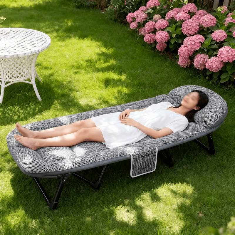 Portable Folding Camping Bed with 6 Adjustable Positions
