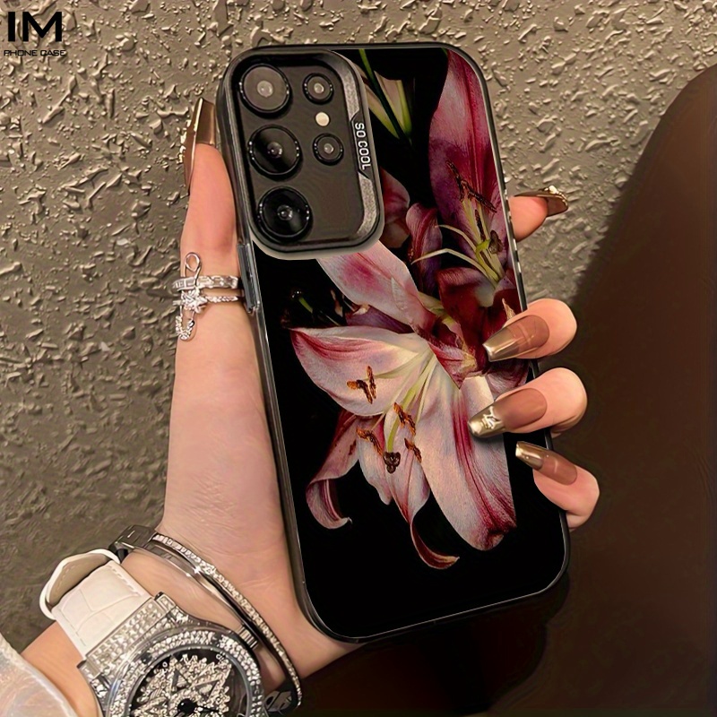 TEMU Phone Case: The Lily Laser Phone Case Is Designed For Galaxy S25, S24, S23, S22, S21, S20 Fe 4g, And 5g Models. It Features Shock Absorption And
