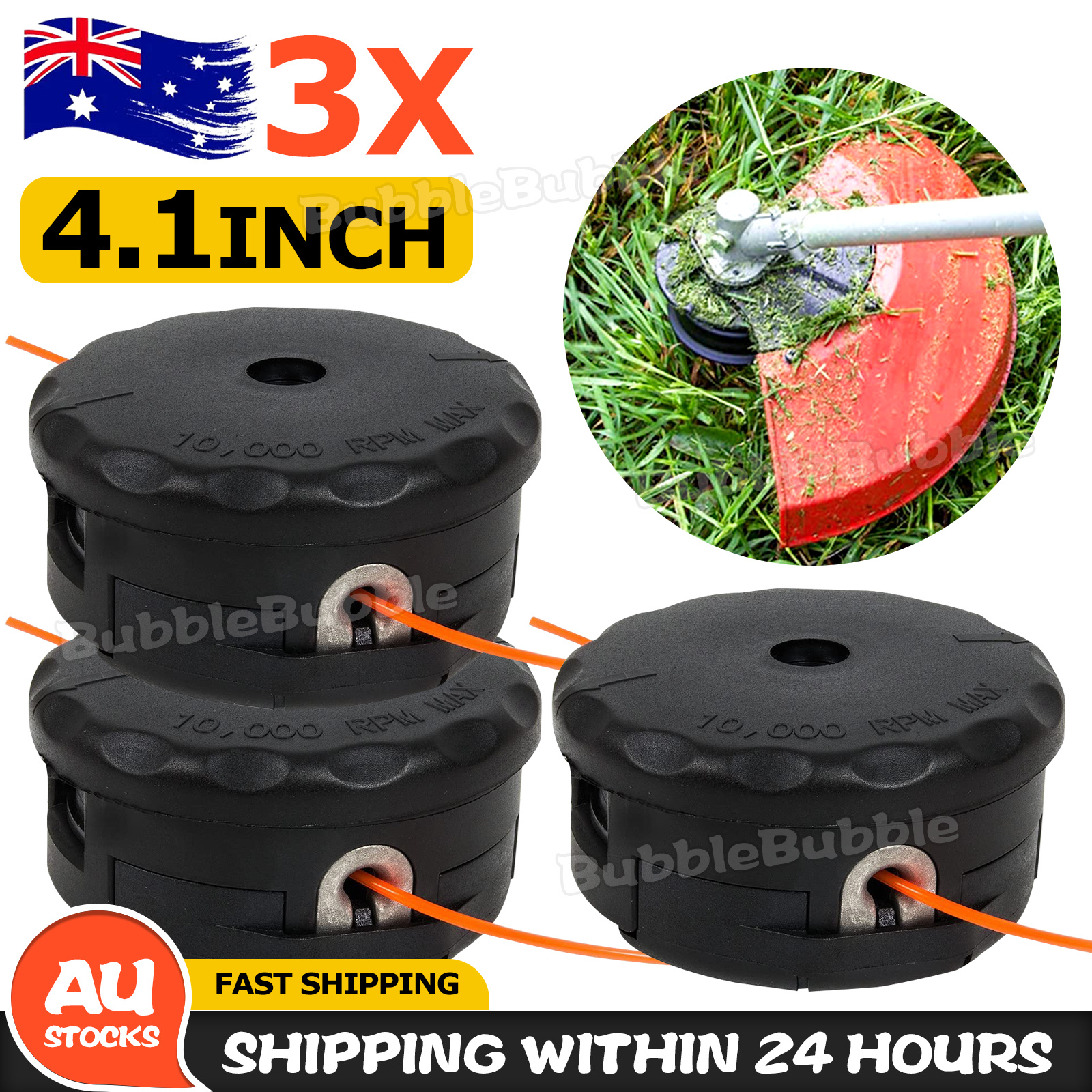 TEMU 3pcs Universal Bump & Bent Shaft Brush Cutter Trimmer Head Bubbleglobal