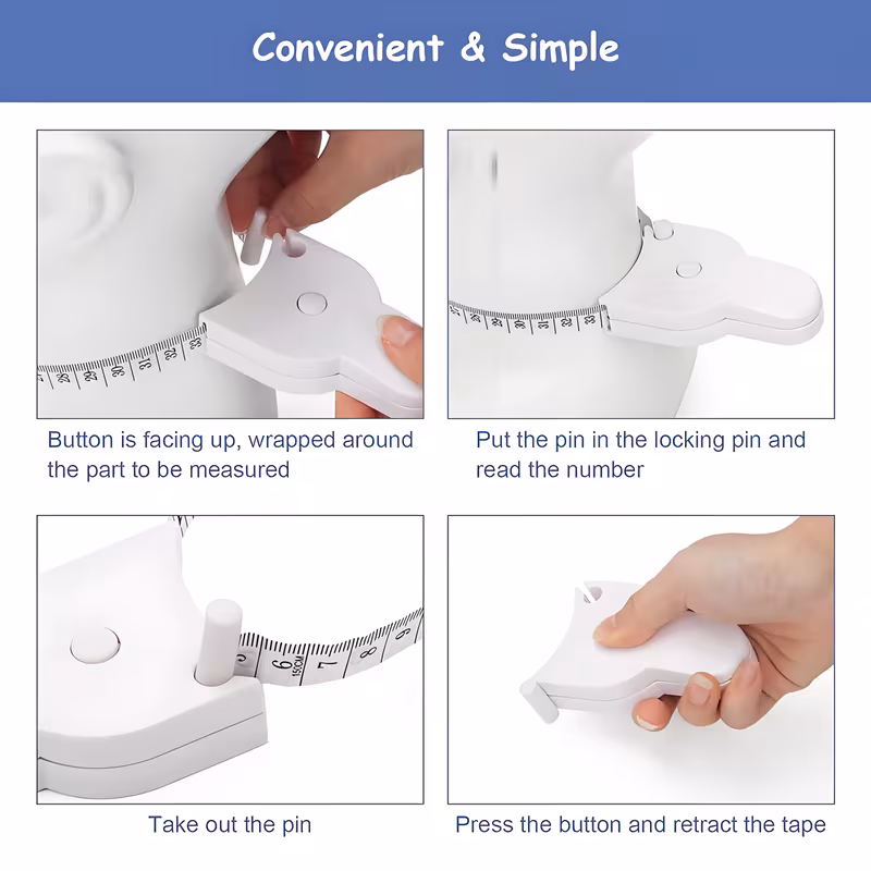 2 pack 60-inch body measuring tapes with locking pins & push-button retractor - dual-sided high-contrast cm/inch for precise fitness, tailoring & tracking - elegant design for individual & group use, tailoring measurements, sleek tape measure, sturdy locking mechanism, sewing measurements, professional measuring tool, durable construction, retractable ruler, diy crafters Product details 1