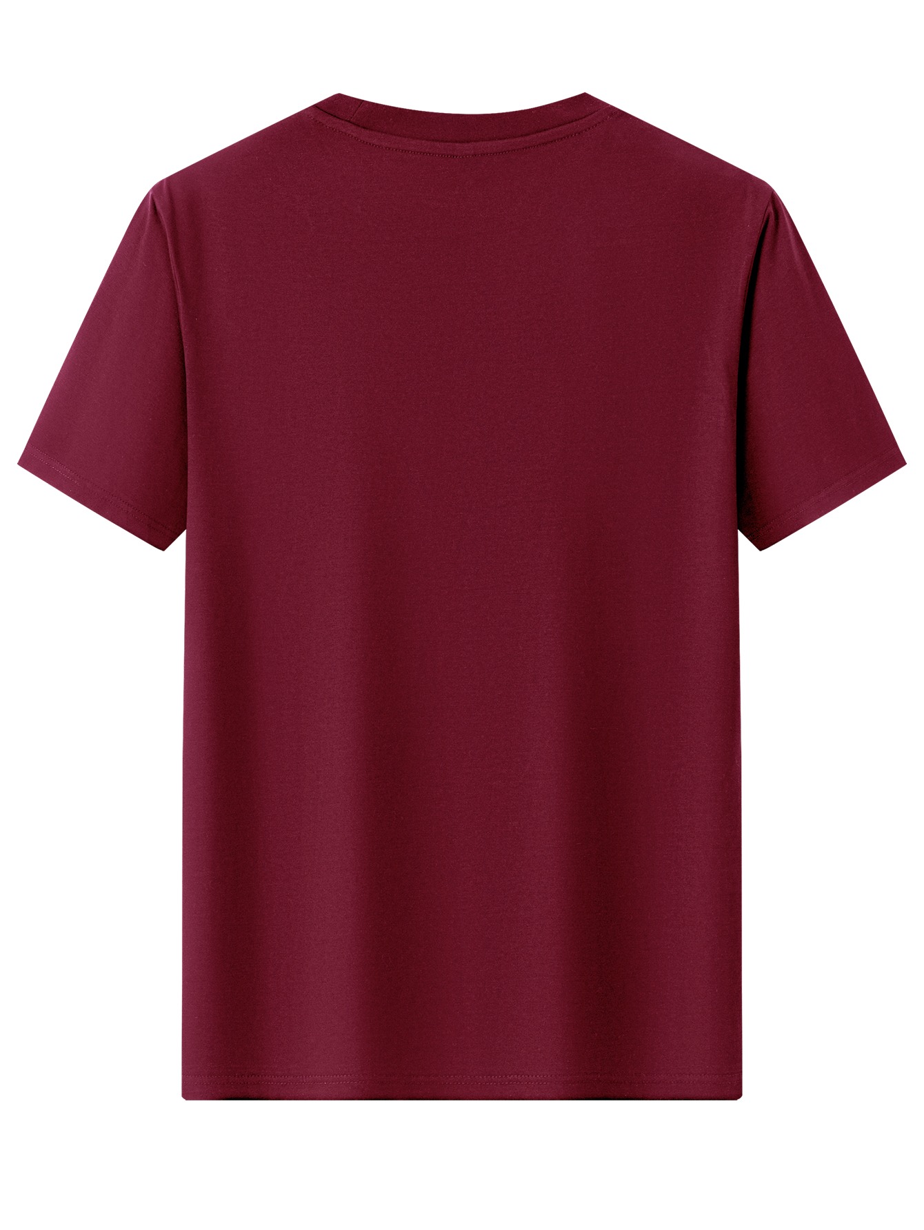 Tricou bărbătesc 100% bumbac cu guler rotund casual, un top esențial de vară, respirabil și fabricat din