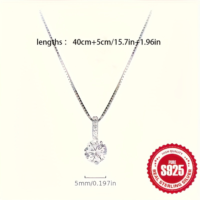 Geometric Water Drop S925 Pure Silver Collarbone Necklace