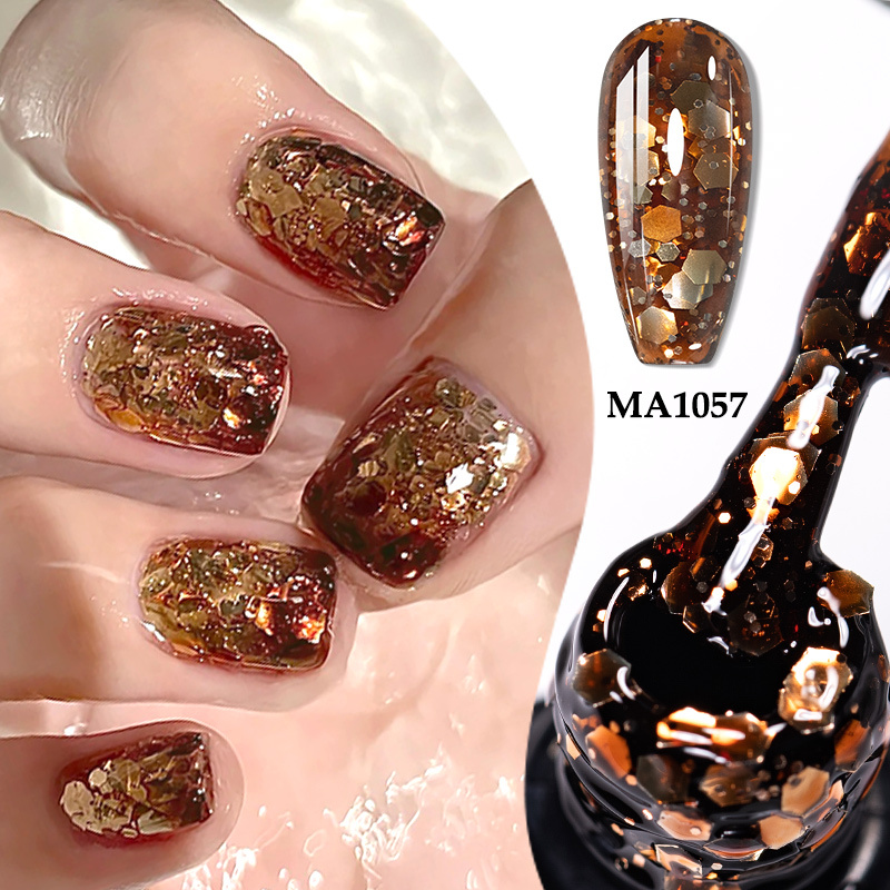 7ml   glitter sequins nail gel long lasting led cured nail polish professional nail   sparkling gel nail polish