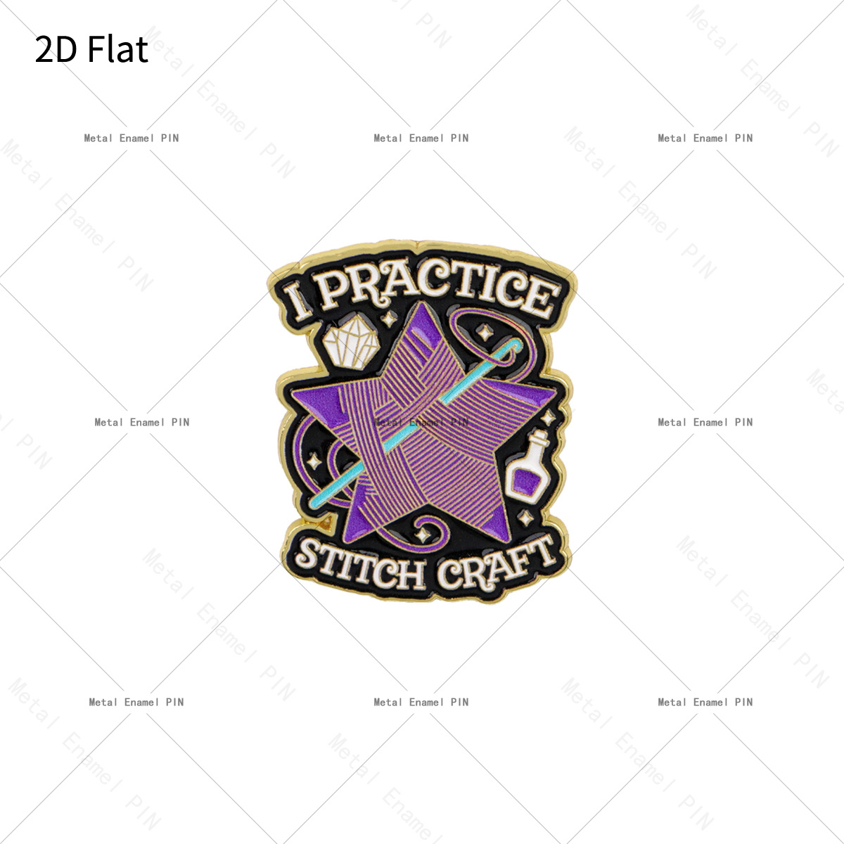 TEMU Broche 2D Plate "JE PRACTIQUE DU COUTURE" Amusante Épingles à Revers et Broches Émaillées Badges pour Sacs à Dos Sacs Broche Décoration Cool Ami