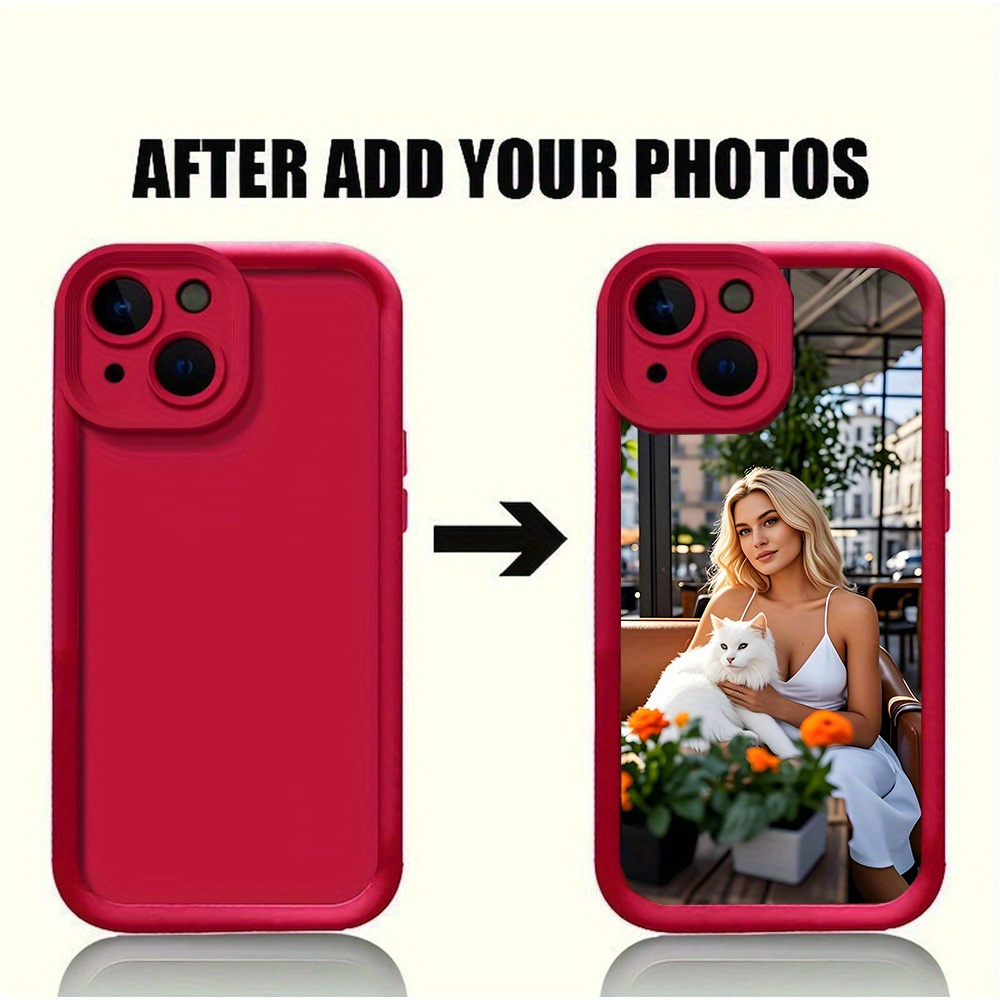 Custom Picture Phone Case with Sky Ladder Mirror Finish, High Definition, Black Soft Edge for iPhone 16/15/14/13/12/11/Plus/Pro/Pro Max Custom Cases, DIY Photo and Text Pattern, Personalized Birthday Gift for Family and Friends, Christmas Gift, Custom Photo Black Border TPU Protective Cover Suitable for Birthdays, Christmas, Valentine's Day