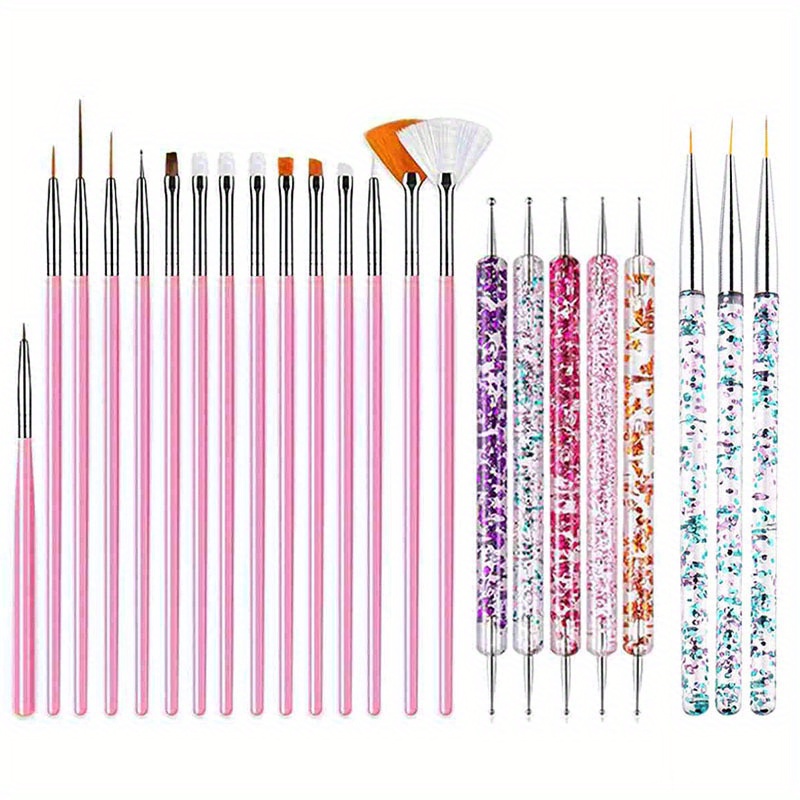 23pcs/lot Nail Art Tip Painting Drawing Carving Dotting Pen Liner Acrylic Gel Polish Manicure Tools