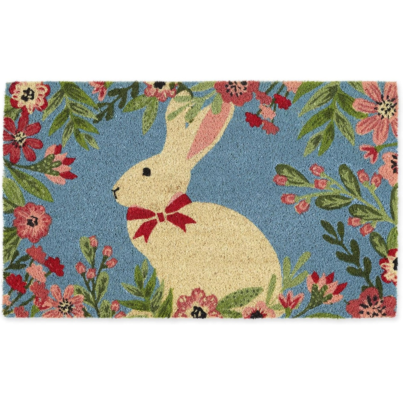 

Easter Bunny Anti-slip Doormat - Washable & Lightweight, Rectangular Non-woven Fabric Mat With Floral Patterns For Home Entry, Kitchen, Bathroom, Living Room - Holiday Decor, Bunny Accessories