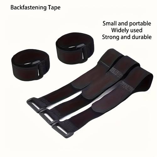 10 30 heavy duty black reusable hook and loop fastener straps non slip backing suitable for cables luggage outdoor gear camping motorcycles bicycles parcel packaging multi functional durable and flexible strong securing ties