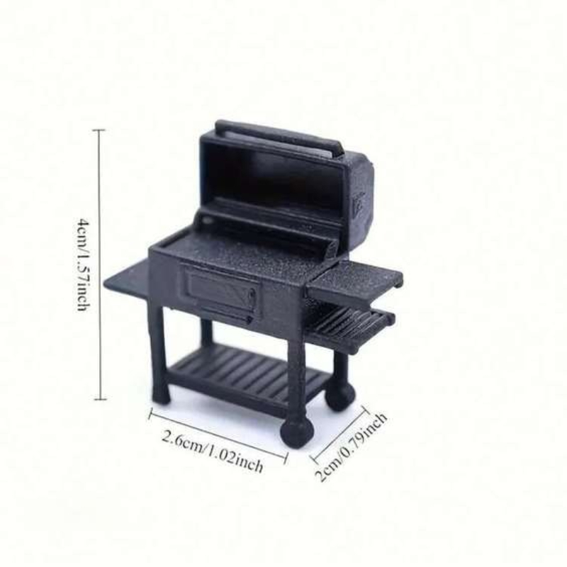 TEMU 1 Set 1:30 Scale Dollhouse Mini Grill, Dollhouse Additions Model, Outdoor Scene Decoration And Photography Props, Micro Landscape Handmade Item,