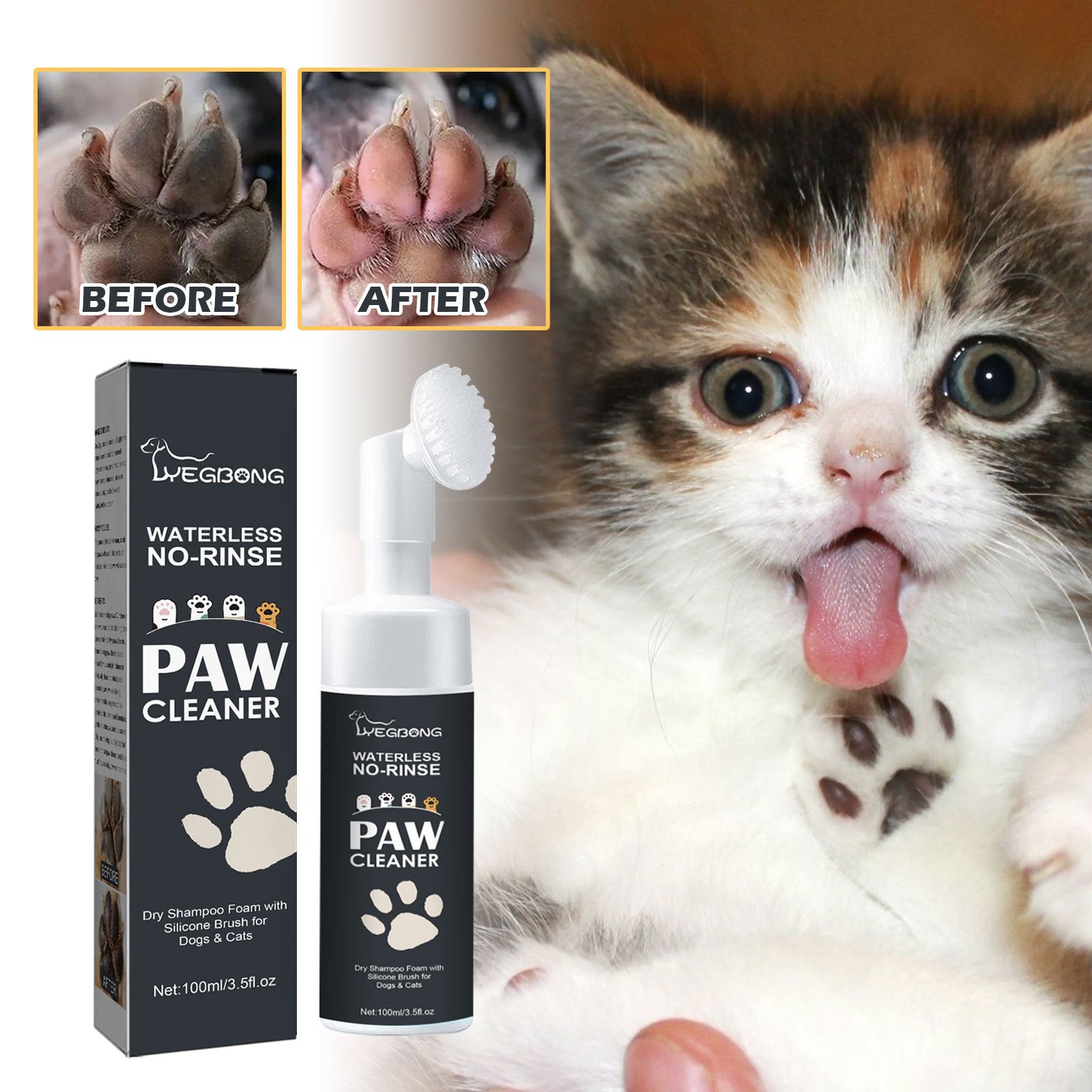Dog Paw Cleaner for Dogs Cats No Rise Foaming Cleanser-Clean Paws Fragrance, Dog Paw Washer to Have a Deep Clean Safe for All Pets