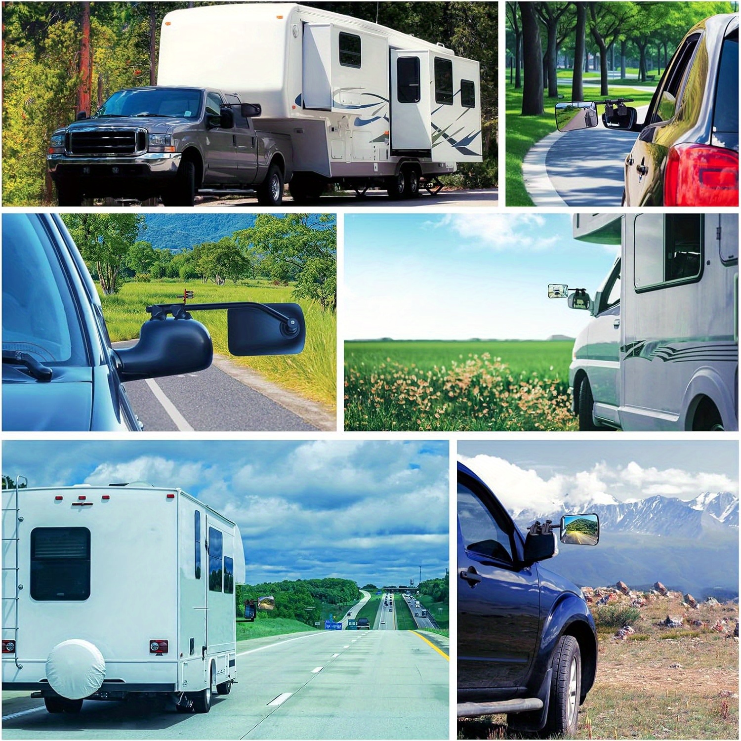 Wohnwagenspiegel Auto Wohnwagenspiegel Set - 2-tlg. Zusatzspiegel Für Caravan & Wohnmobil Universal Außenspiegel Set