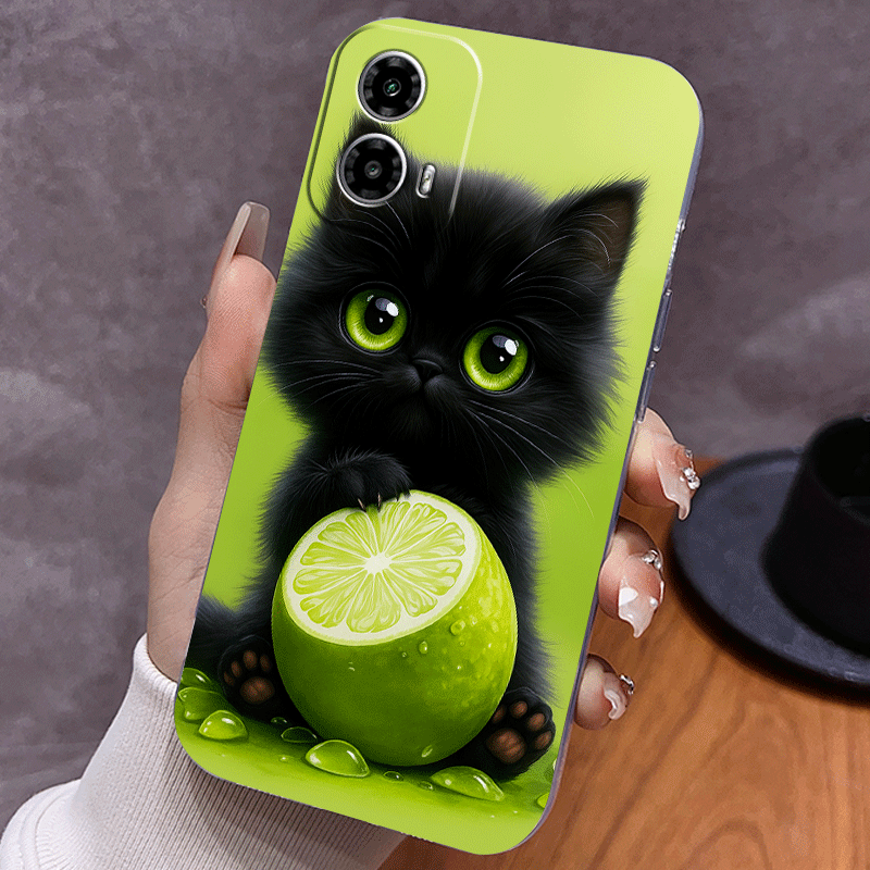 TEMU Phone Case: Cute Black And Print Phone Case, Suitable For Motorola Edge 20, 30, 40 Neo, 50 Pro, Edge+ 2023, Moto G 5g 2023, 2024, G13, G14, G20,