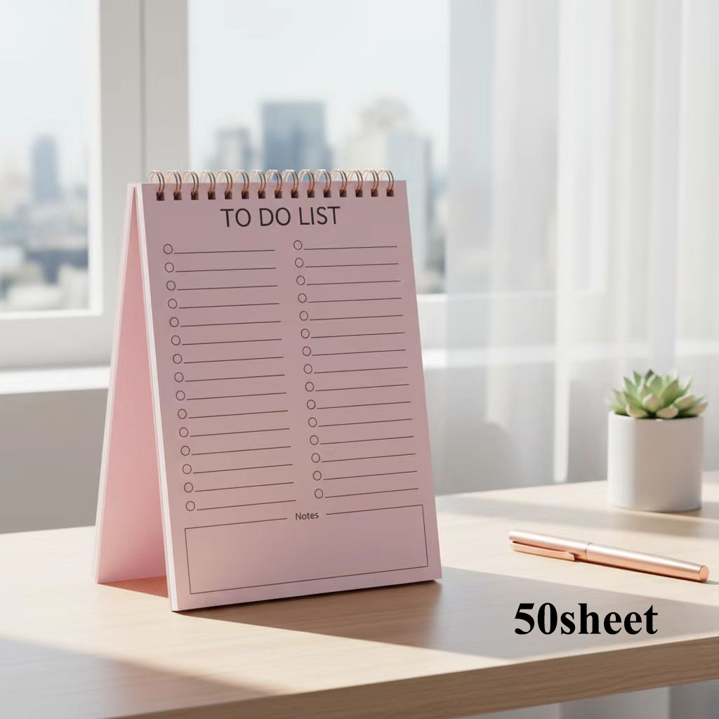 TEMU 1pc Daily Work To-do List Spiral Coil Colors Optional, B6 Daily Meeting Notebook - Task List Planner, 80gsm Thickened Paper, Daily Planner, Work