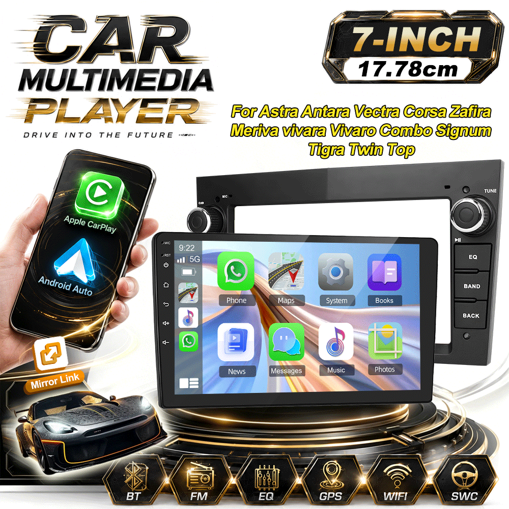 Image of 8-core 6gb+128gb 15 Car Stereo For Antara Vectra Signum Combo , 7' Touchscreen With Carplay & Auto, Gps Wifi B-t 5.0 Fm Rds Dsp 32-band Eq, Without Battery
