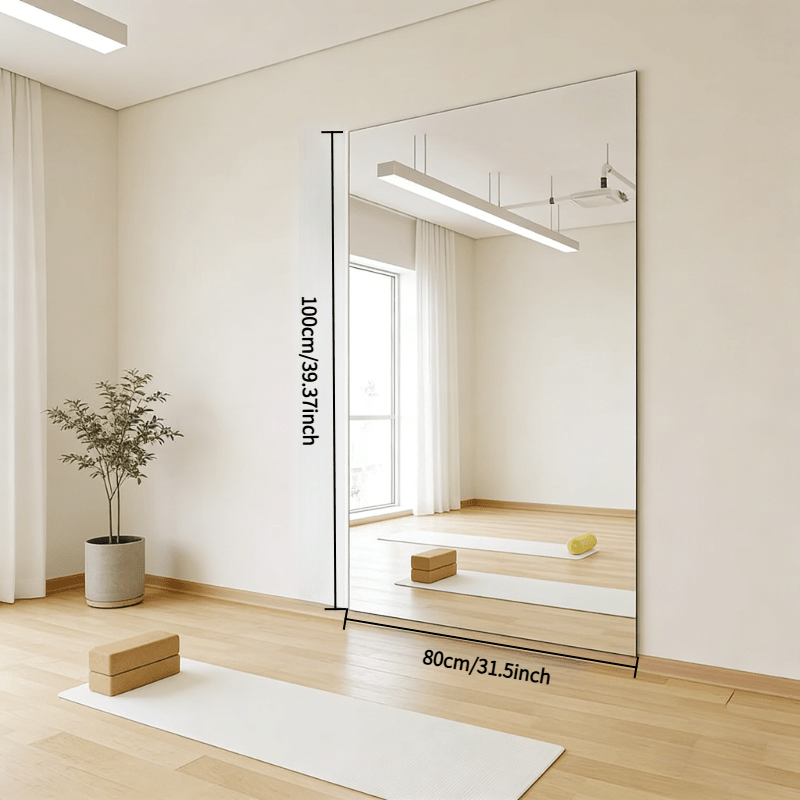 1 Roll Sticker (Non-Glass) Full-Length Mirror Effect Film Single Unit Multi-Common Sizes Optional Self-Adhesive Backing No Professional Installation Required Safe And Not Easy to Break Can Be Easily Applied to Flat Walls Or Glass Windows Suitable Fo