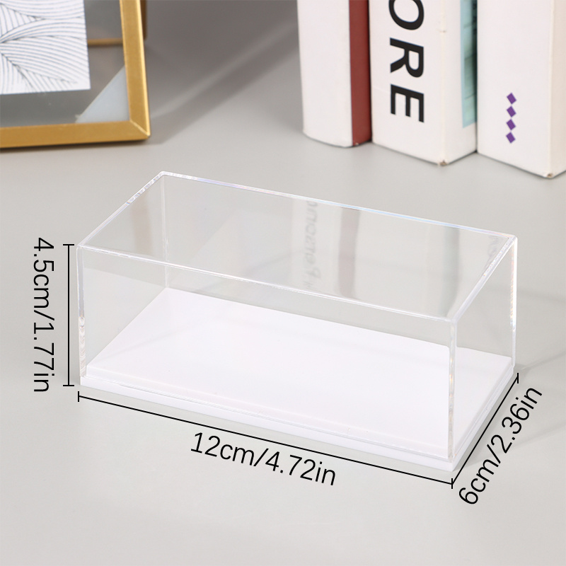 A Transparent Acrylic Display Case For Scale Car Models, Collectible Miniature Figures