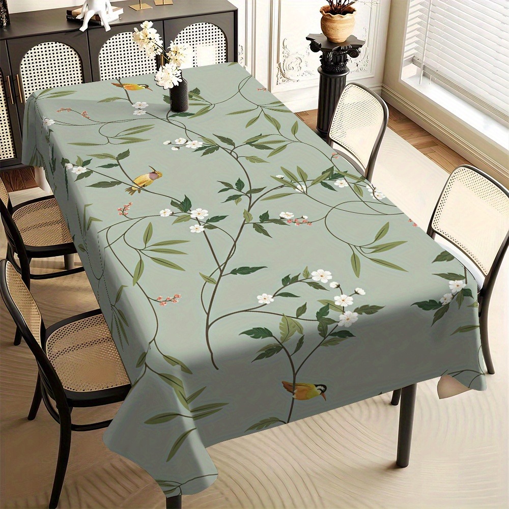 TEMU 1pc Tablecloth, Rectangular Multicolor Floral Print Tablecloth, Tablecloth For Parties, Gatherings, And Festive Decorations. Suitable For Dining