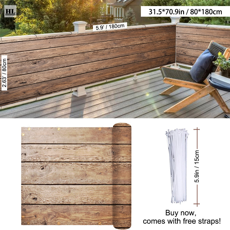 TEMU 1pc Of Railing Decoration, Yard Decoration, Wall Decoration, Christmas Decoration, Outdoor Decoration, Terrace Privacy Screen, Party Backdrop,