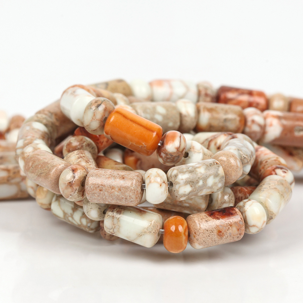 Rice White Sea Sediment Jasper Natural Stone Beads for Jewelry Making