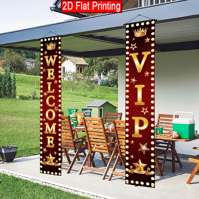 TEMU 2D Plat - 2D Plat - Un ensemble de bannières plates 2D conçues pour les rideaux de porte, parfaites pour les entrées VIP et les fêtes sur le