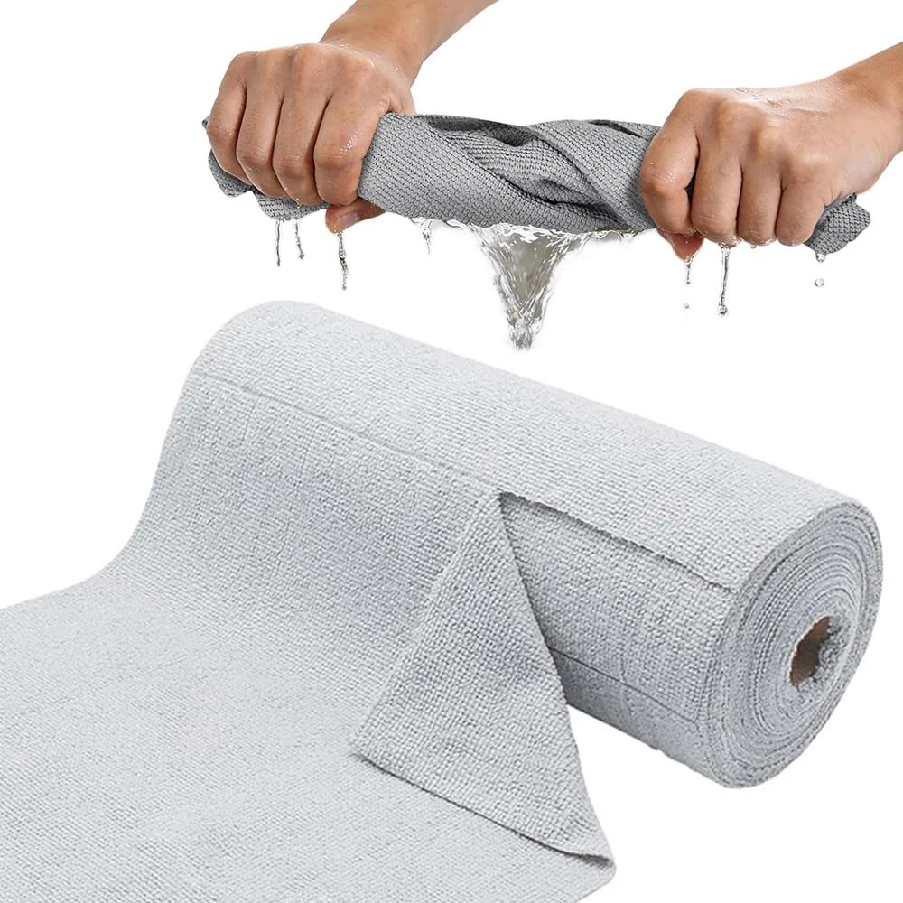 Image of Cleaning Cloths Roll, 50 Perforated Reusable Wash Cloths, Absorbent Towels For Kitchen, Bathroom, Garage And Household Cleaning