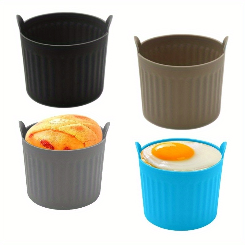 6 Silikon-Formsets Für Heißluftfritteuse – Wiederverwendbare Eier- & Muffinformen, Hitzebeständig Bis 230°C