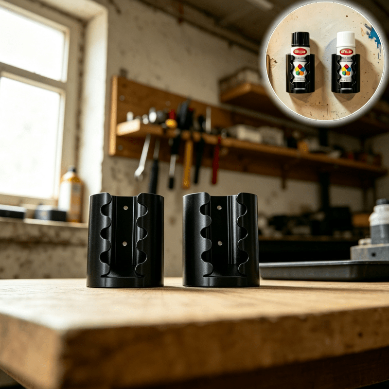 TEMU 2pcs Wall-mounted Spray Can Organizer Suitable For Garages, Shops, Rv Doors, And Home Storage Boxes With . Ideal For Storing Cans, Wall Shelves,