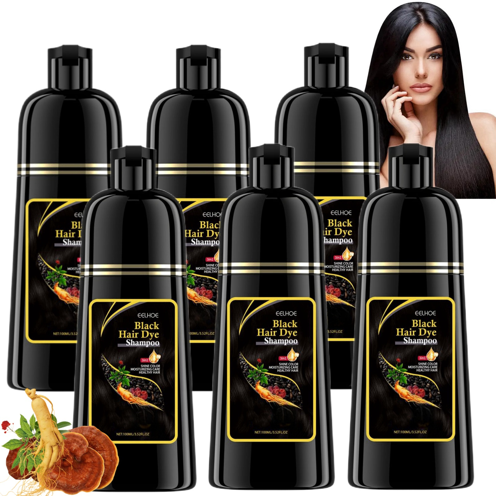 Temu Set Of 6 Black… - image