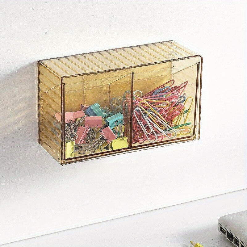 Wall-Mounted Plastic Bathroom Storage Organizer