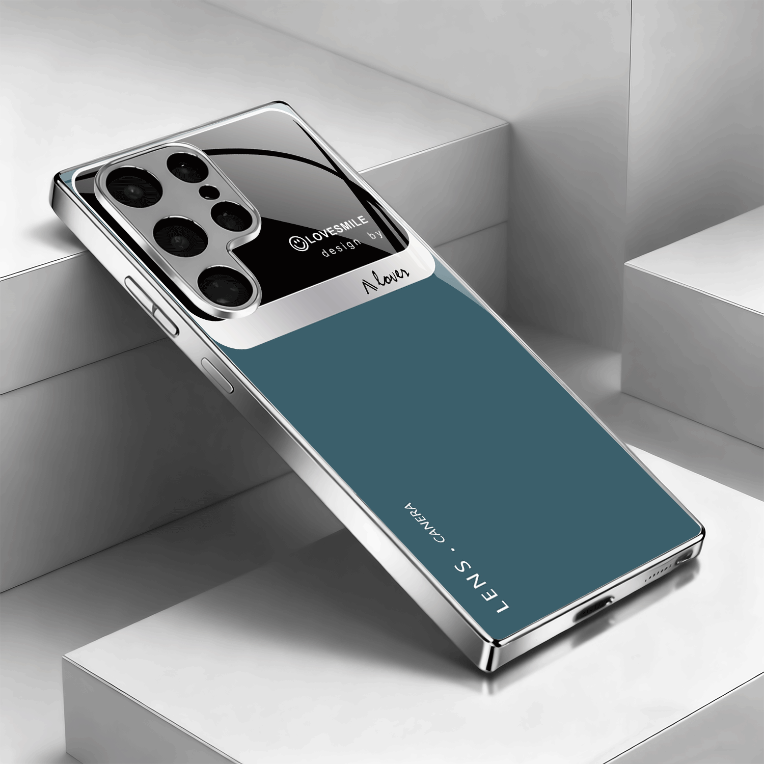 TEMU Phone Case: With Silver- Design, Featuring A High-end Silvery Electroplated Phone Case. Suitable For Electroplated Silver Phone Case. Compatible