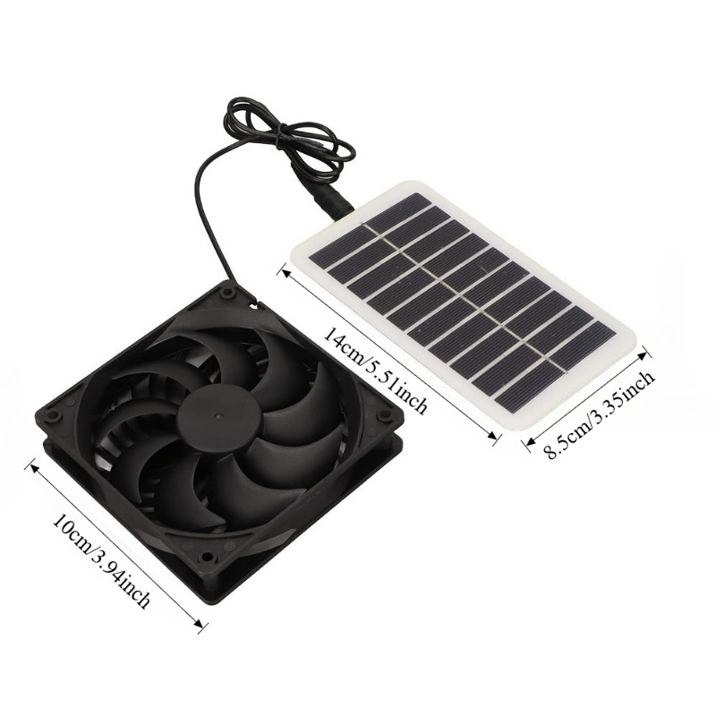 TEMU Solar Exhaust Fan Portable Solar Extractor For Chicken, Outside Chicken Coops, Greenhouses, Sheds, Pet House, Rv