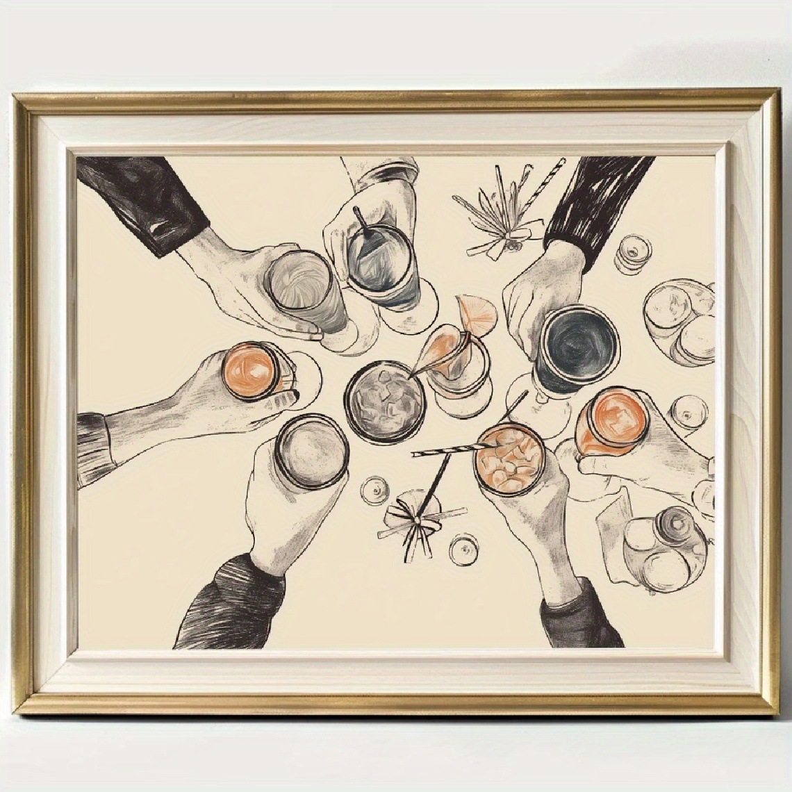TEMU 1 pieza, de pared, póster vintage, impresión artística de letrero "Cheers" para carrito de bar, pintura en de , decoración de , diseño estético