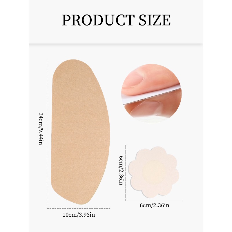 Image of 50-pack Thigh Anti-chafing Stickers + Covers Combo - Invisible Skin-friendly Adhesive Patches, Anti-chafing And No Marks, Invisible Under Clothing