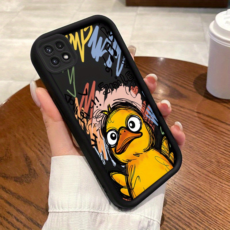 TEMU For Galaxy A22 5g Ladder Mobile Phone Case, Graffiti Popular New Anti-slip Elegant Personality Soft Cute Trendy Textured Design Girl Korean
