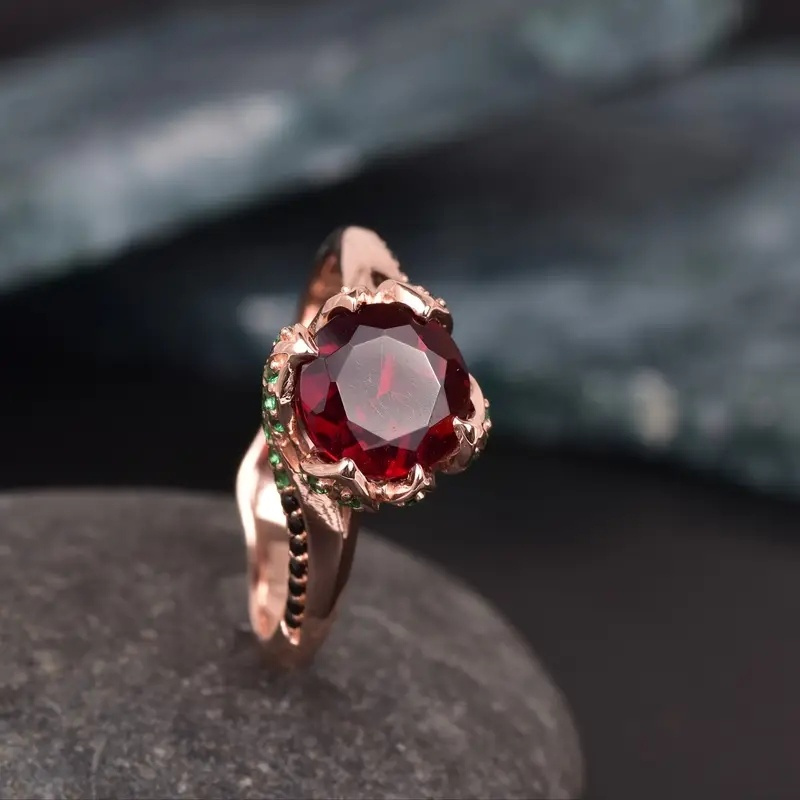 TEMU 1 And Elegant Rose Shaped Synthetic Ring, Suitable For Weddings, Engagements, And Daily Wear, For Teenager