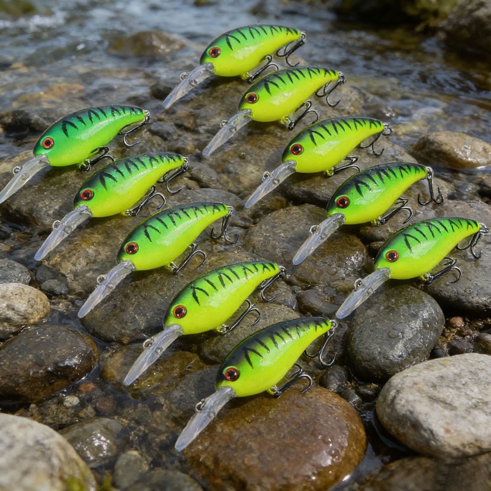 TEMU 10pcs Floating Fake Bait Lure Rock Bio-bionic Bait