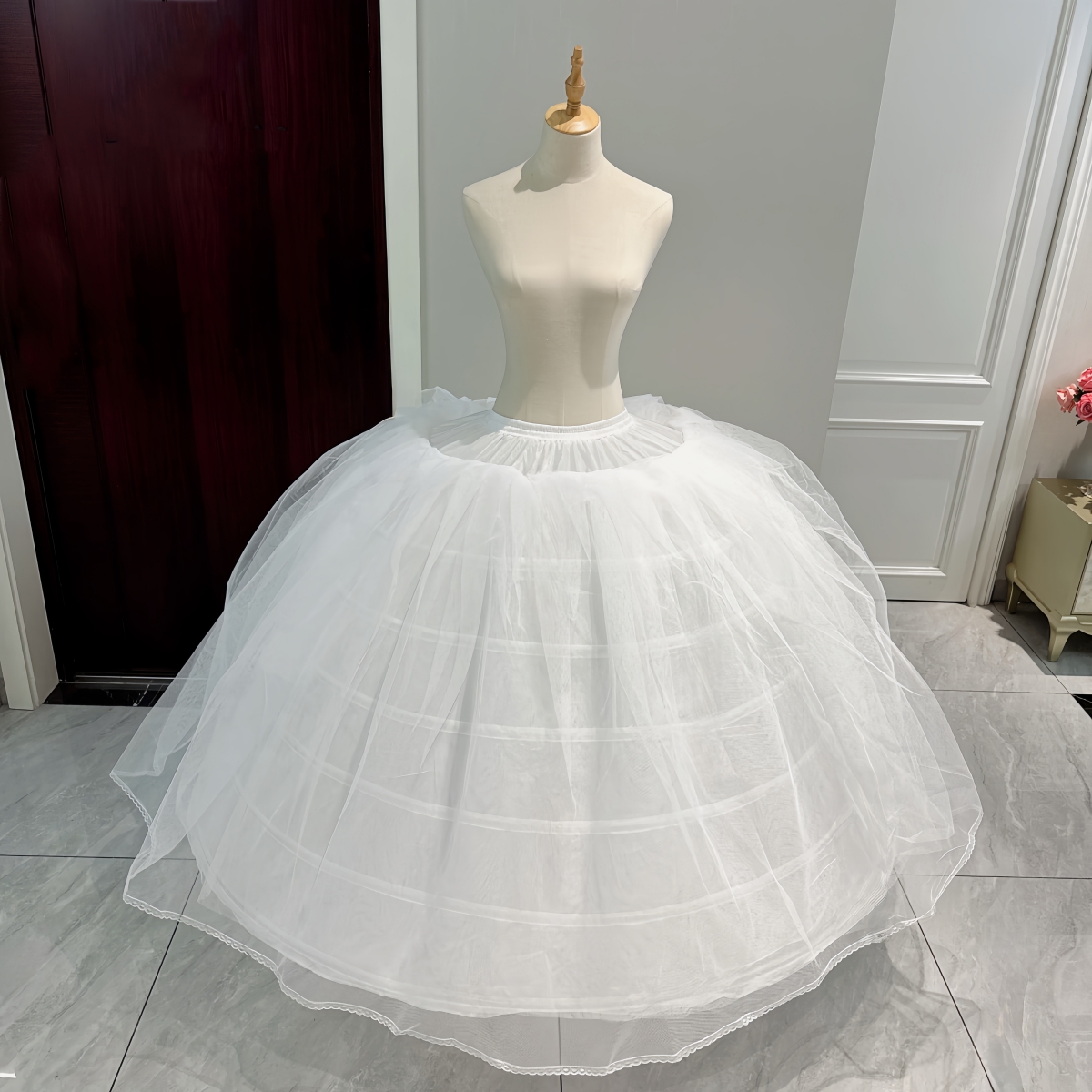open lace back dress CRINOLINE  Elegant Bride and Quinceanera