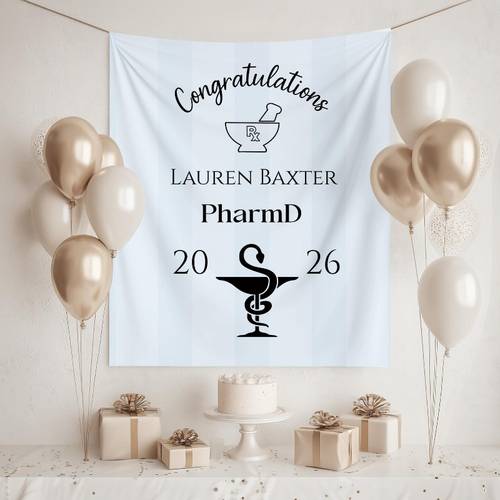 2d flat 1pc 2d printing custom pharmacist graduate indoor wall tapestry graduate party backdrop graduation grad party signs graduation party ideas