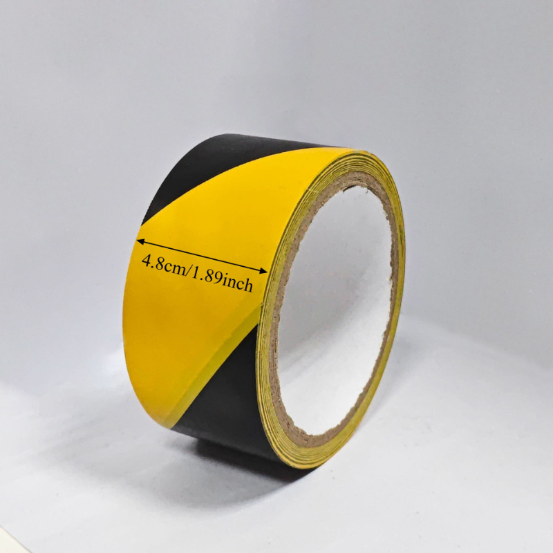 TEMU 1 Roll Yellow Black Warning Tapes, Single Roll Length 25 Meters, High , Wear And Scratch Resistant, No Curling, Easy To Tear And Apply, No