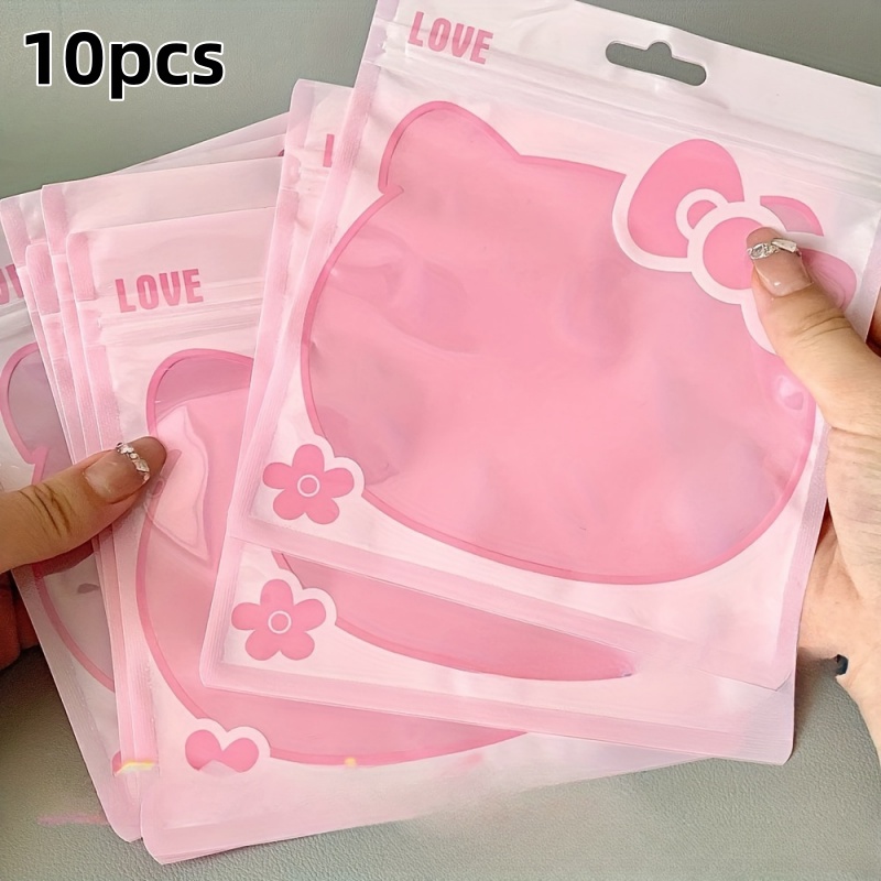E-shop Autorisiert) 10 Sanrio Hello Kitty Mini Aufbewahrungsbeutel - Wiederverwendbar, Staubdicht und Transparent - Geeignet für Schmuck, Reisen und