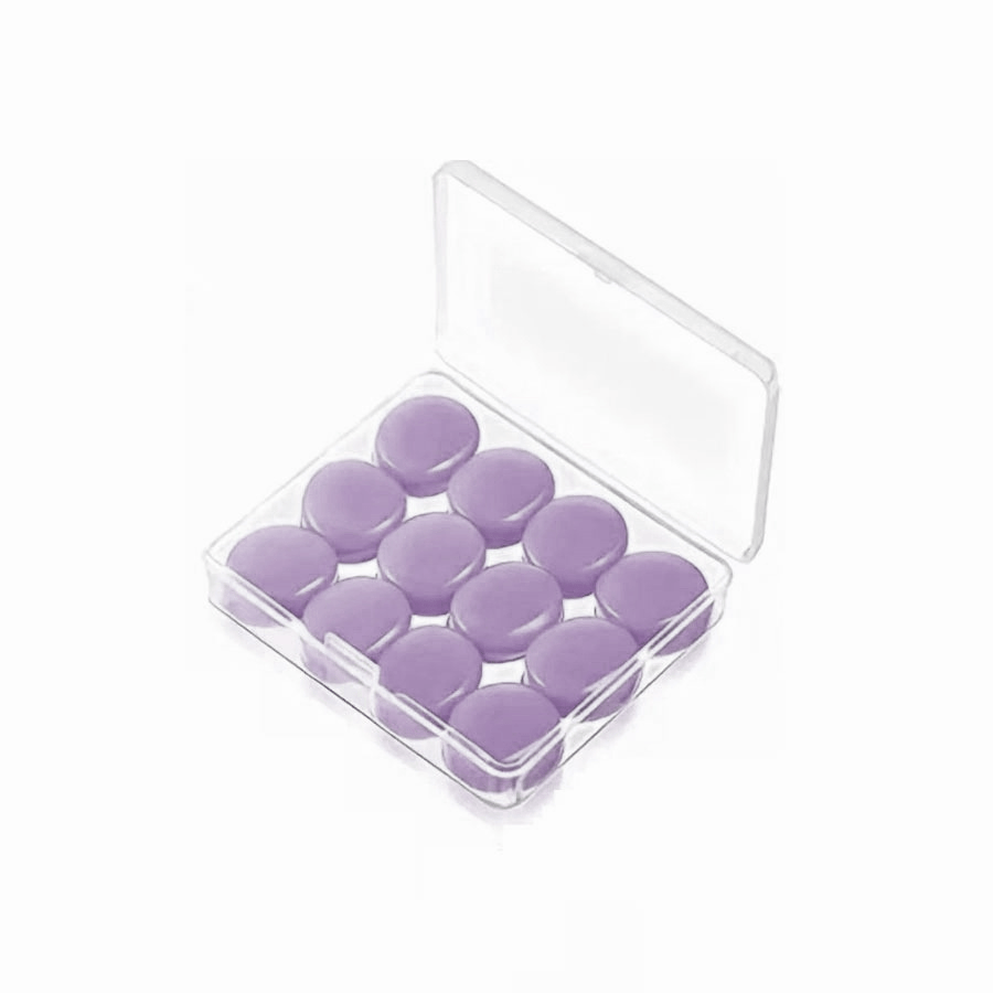 Image of 12/60pcs (1/5 Box) Plastic Silicone Mud Reusable Sleep Earplugs - Suitable For Swimming, Reading, Resting, And Flying, Adult Sleep Earplugs Do Not The Ears