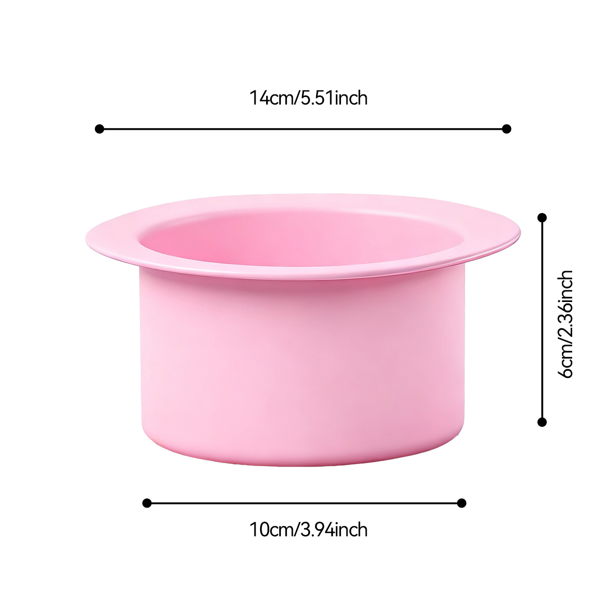 Image of Waxkiss Pink Wax Bowl 500ml - Portable Wax Melter For Hard Wax/block Wax/wax Beans, Microwave-safe And Reusable Hair Removal Accessory