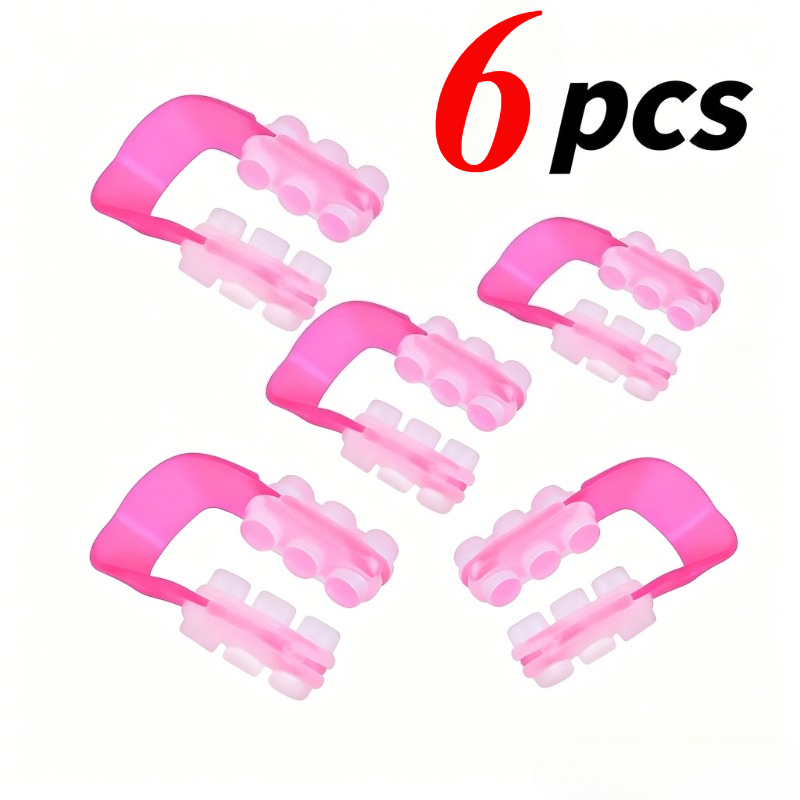 TEMU 6pcs Silicone Nose Bridge Clip Set, Soft Flexible Nasal Tool, Reusable Face Care Accessory For Daily Routine