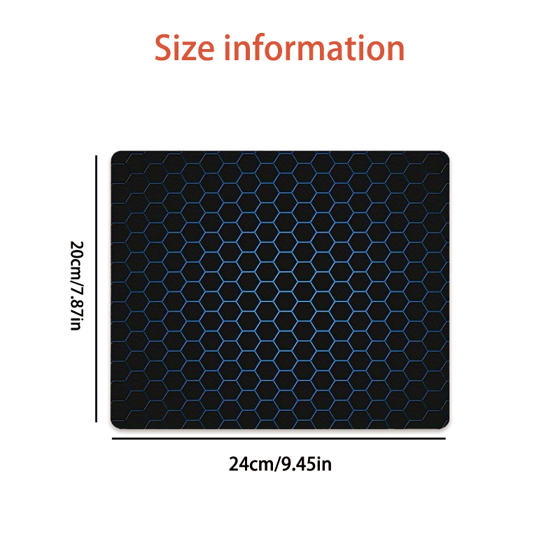 TEMU 1pc Anime-themed Geometric Mouse Pad Compatible For Pc/laptop - Non-slip Base & Smooth, Oversized Gaming Desk Mat (7.87x9.45in) For Computer,