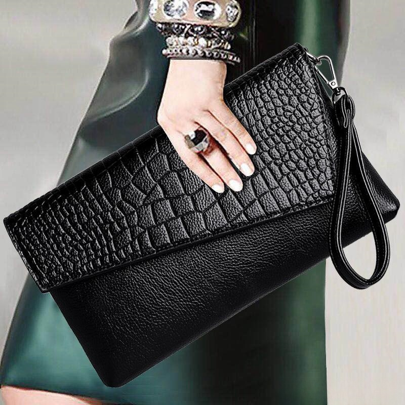 

Sac Pochette Élégant Noir à Motif Crocodile pour Femme - Bandoulière Ajustable, Grande , Sac à Épaule & Messager Multifonctionnel, Sac à Main de Soirée | Sac à Épaule Élégant | Pochette à , Pochette